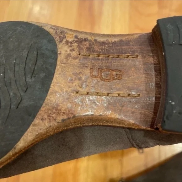 Ugg gray leather Caitlyn boots - Picture 9 of 14